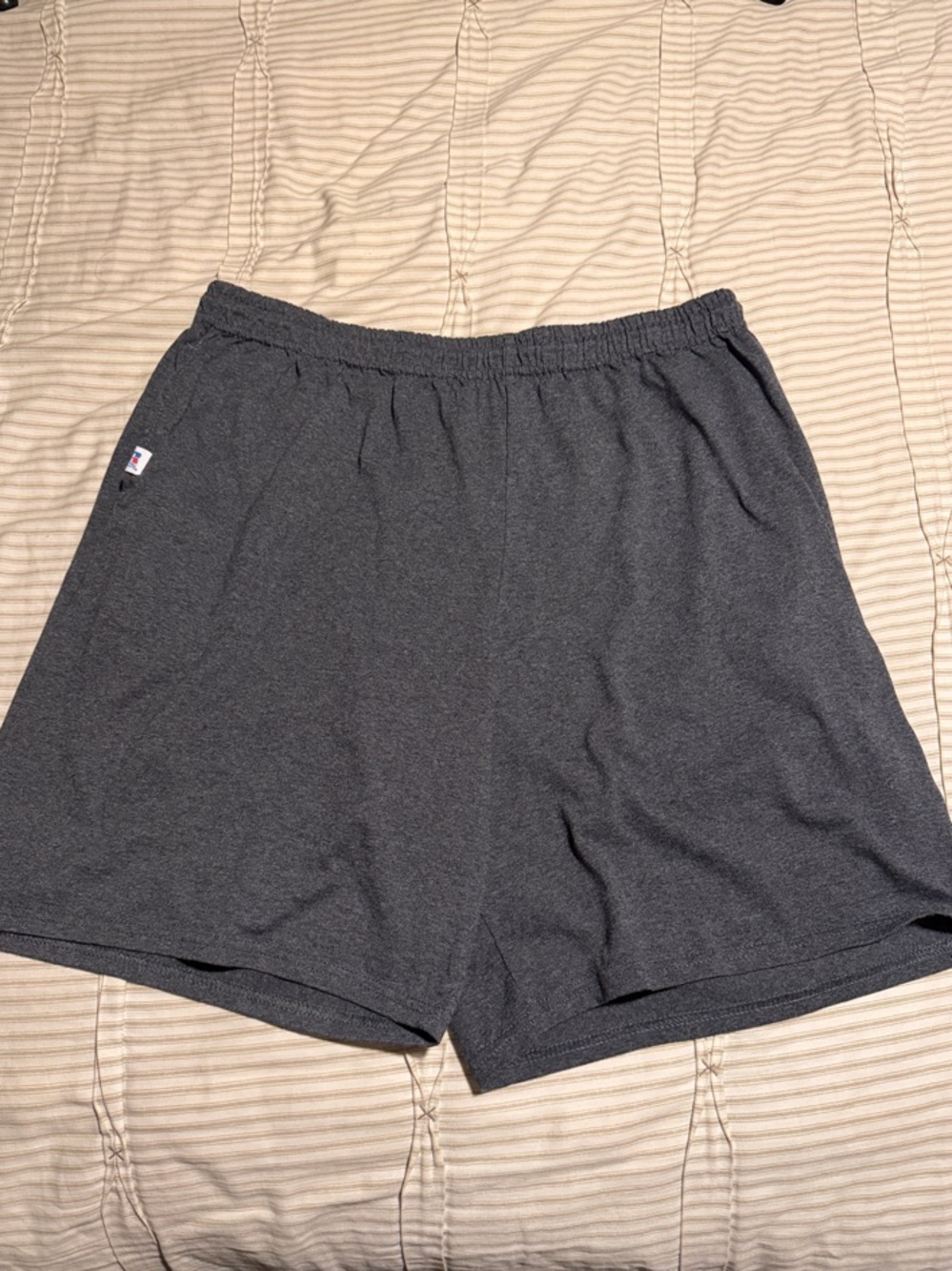 Russell Athletic Men's Athletic Shorts - Black & Charcoal Gray